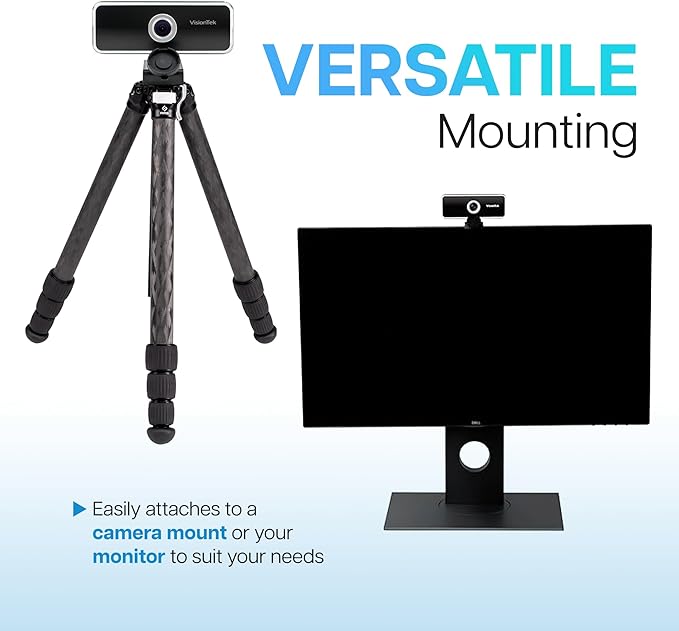 VisionTek VTWC20 Full HD (1080P 30FPS) Webcam for Windows Mac Linux &amp Chromebook w/Digital Microphone Auto Focus Privacy Cover &amp Wide Viewing Angle