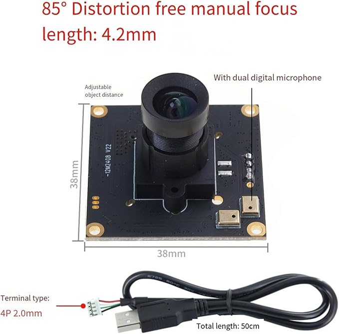 Advanced 12MP USB Camera with IMX577 Sensoring Digital Microphone 3840x3040 30FPS for Streaming and Remote Teaching
