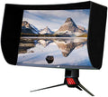 Leather Monitor HoodAdjustable Monitor Hood SunshadeAll-Sides Coverage Display Sun VisorSuitable for 19-32 Inch Universal Hood of All Brands(27S (Curved Screen))