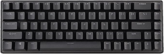 ANGGREK Computer Keyboard Gaming Keyboard Crisp Keystroke N Key Rollover 68 Keys RGB Backlit for Family (Black)