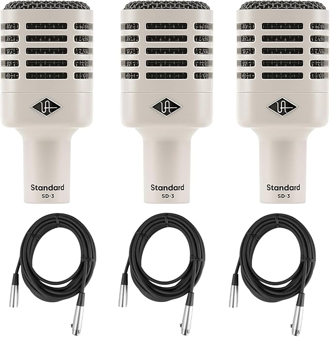 Universal Audio SD-3X3 Dynamic Microphone Bundle with XLR Cables