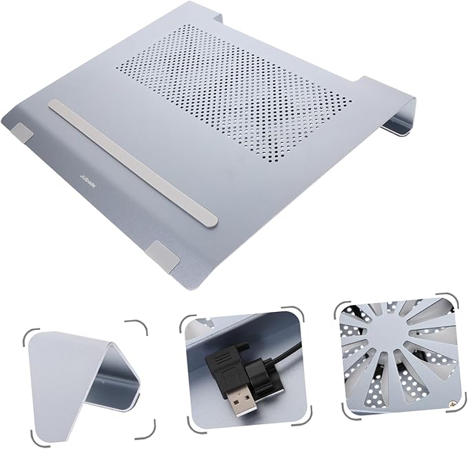 DOITOOL Radiator Bracket Cooling Laptop Fan Cooler Portable Gaming Pad Stand Notebook Grey Aluminum Alloy