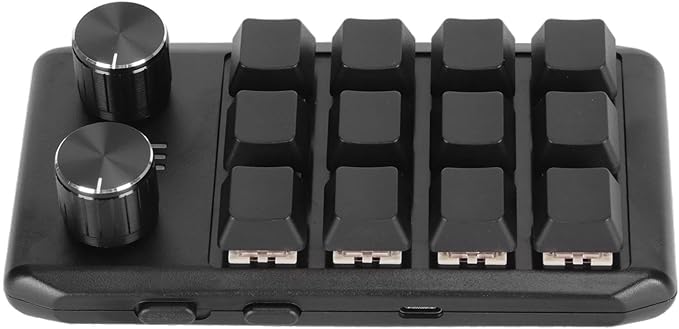 GOWENIC Mini 12 Key Programmable Gaming Keyboard Red Switch Macro Keys USB PC Gaming Multimedia