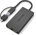 WAVLINK HDMI Splitter Extended Display for Dual Monitor USB A or USB-C to Dual HDMI Adapter Multi-Monitor Display 3 Separate Screens for Windows and macOS4K30Hz1080p@60Hz