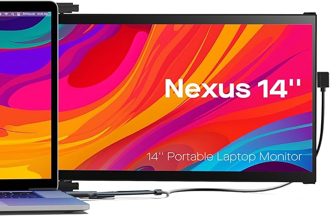 Nexus Laptop Screen Extender14'' Protable Monitor Plug and Play Laptop Monitor Extender for 14-17 LaptopsCompatible with Windows/Mac/Android/Switch