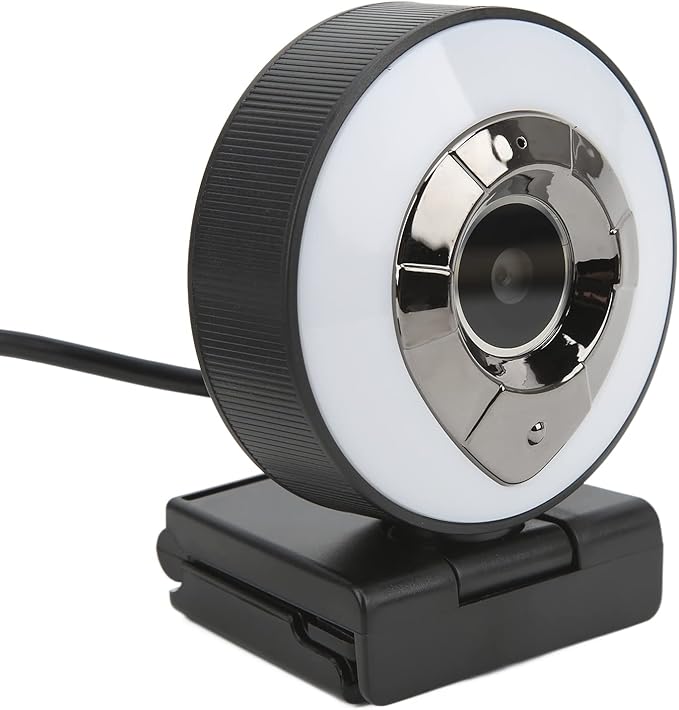 1080P HD Web Camera with Autofocus USB2.0 Webcam for Desktop Laptop PC Clear Video Self Beauty - Adjustable Lighting 360 Degree Rotation Video Call Friendly