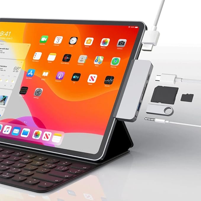 HyperDrive 6-in-1 USB-C Hub/Silver