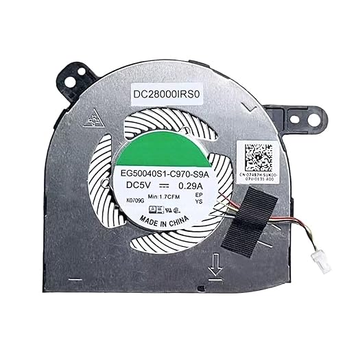 07487H 7487H Laptop Cooling Fan for Latitude 5290 5285 2in1 Fan 0HFV18 HFV18 EG50040S1-C970-S9A DC5V 0.29A