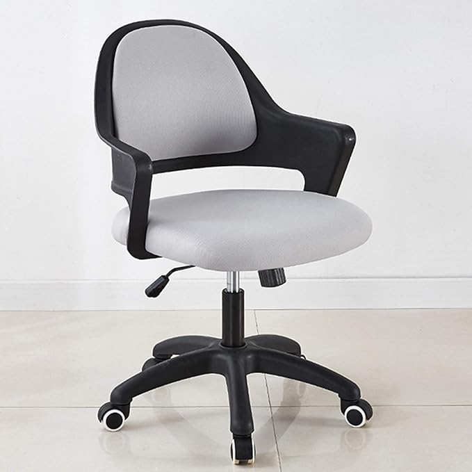 Mlaea TV Station Lounge Laboratory Chair Desk Task Dining Chair with Rolling Wheels Gaming Club Bar Chair 59 * 58 * 84CM(Color:Gray)