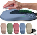 Ergonomic Raised Mouse Pad Wrist Support with Bilateral Slope Memory Foam Mousepad for Wrist Rest and Carpal Tunnel Pain Relief 11.8x7.9〃 Stone Blue