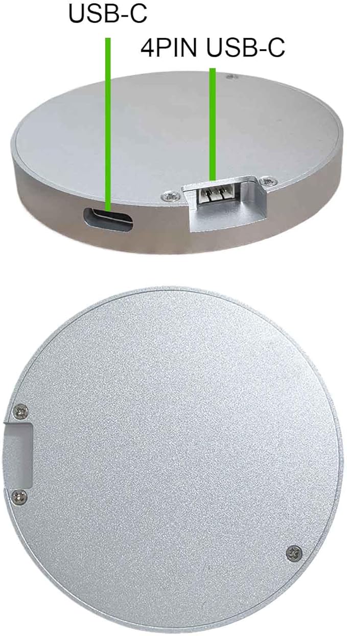 VSDISPLAY 2.1 Inch Round LCD Screen 480x480 CPU Temperature Date Monitoring Display for Computer PC Case Liquid CoolerSilver