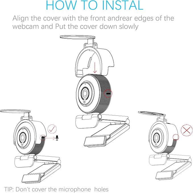 Angetube 1080P Streaming Webcam Kits 967 HD Web Camera with Microphone and Light Software Control Webcam Cover - Web Cam Privacy Shutter to Protect Lens and Security