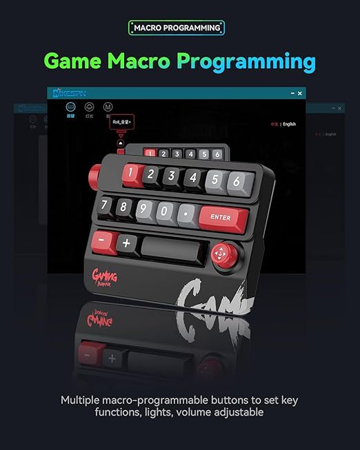 Numeric Mechanical Keyboard with Right Joystick One Handed Keyboard Fully Programmable for Knobs and Keys Rocker Knobs for OSU Keypad Hotswap Keypad with RGB