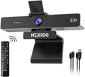 NexiGo Zoom Certified N950P 4K Zoomable Webcam with Remote Control Sony_Starvis Sensor 5X Digital Zoom Pro Web Camera with Dual Stereo Mics for Zoom Skype Teams Twitch