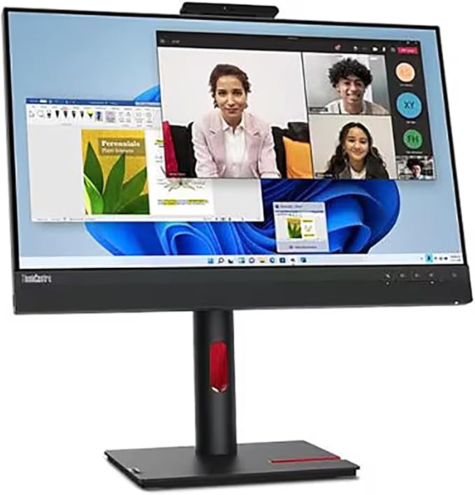 Lenovo ThinkCentre TIO24 Gen5 24 Class Webcam Full HD LED Monitor - 16:9 - Black