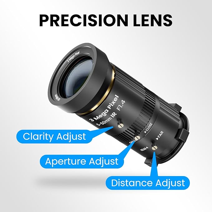 UltraCam C280 4K UHD Camera 16MP 10X Optical Zoom Manual Lens 110° FOV USB Video Microscope for PC Laptop Monitor TV