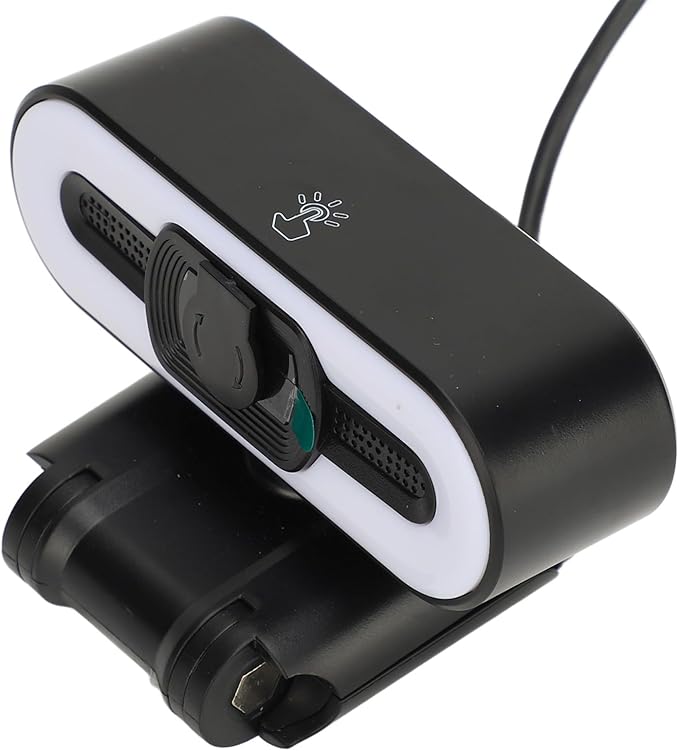 GOWENIC 4K Webcam 3840x2140 USB PC Camera with Built in Microphone Super Bright Fill Light Auto Beauty Function USB 2.0 Webcam for Laptop Computer LCD Display