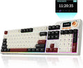 Ajazz AK35I V4 Customizable Wireless Gaming Mechanical Keyboard Wired/Wireless 2.4G/BT Gasket Structure 10000mAh Battery Full-Color RGB 1.14-inch Color Screen Knob Multi-Function Keys.