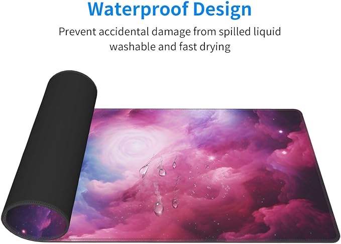 3D Magical Nebula Large Mouse Pad XL Extended Gaming Pad Waterproof Desk Mat for Desktop Keyboard Non Slip Mousepad for Office Game Home 32.15x11.8