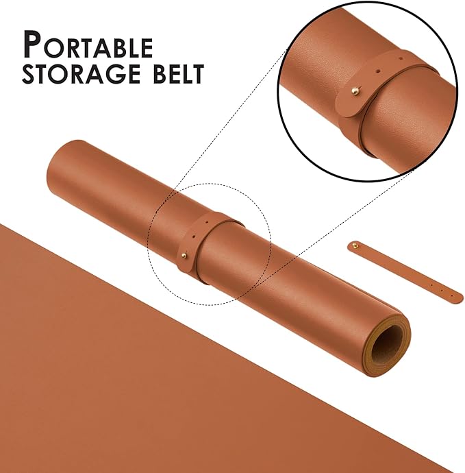 Large Cork Desk Mat - 47.2x 17 Desk Pad for Office and Home - Ideal for Large Mouse Pad and Desk Mats on Top of Desks(Brown)