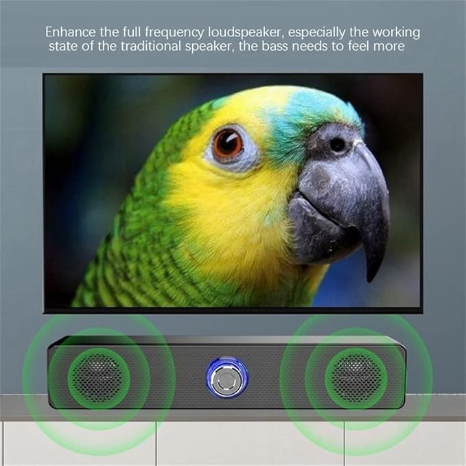 Home Theater HiFi Portable Speakers Stereo Bass Sound Bar Subwoofer Work for Computer TV Phone
