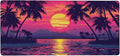 Sunset Beach Palm Large Mouse Pad Gaming Mousepad Desk Mat for Desktop Computer Keyboard Waterproof Mouse Mat Desk Pad with Non-Slip Base for Game School Office Home 35.4 x 15.7