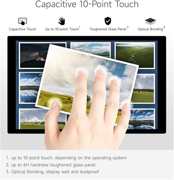waveshare 10.1inch Capacitive Touch Display Compatible with Raspberry Pi 5/4B/3B+/3A+ CM3/3+/4* 1280×800 IPS DSI Interface