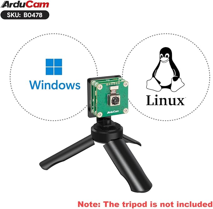 Arducam USB 3.0 Camera 120fps High-Speed USB Camera Module IMX586 48MP High-Resolution Webcam with 78°(D) Motorized Focus Lens and Metal Case Compatible with Windows and Linux OS