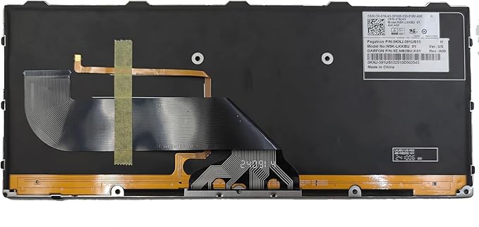 Replacement Backlit Keyboard for Dell Latitude 5430 Rugged/Latitude 7330 Rugged Extreme Pro Rugged 14 / Pro Rugged 13 Inch Laptop US Black with AI Key
