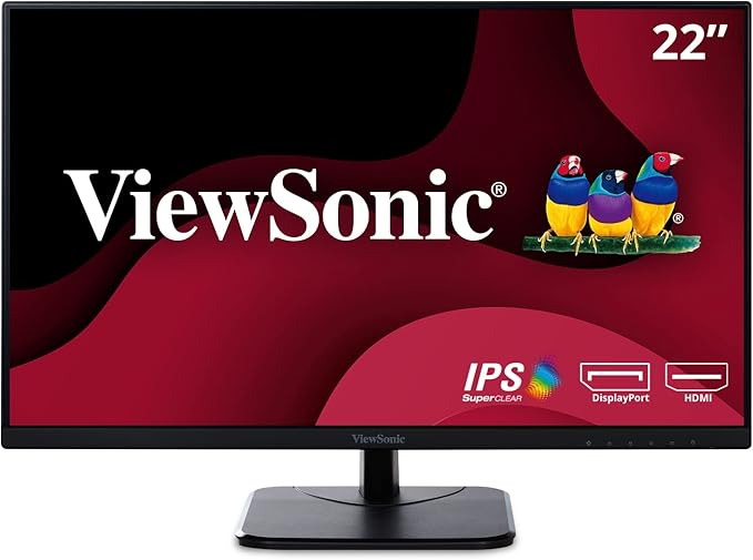 ViewSonic VA2256-MHD 22in IPS 1080p Monitor HDMI DisplayPort (Renewed)