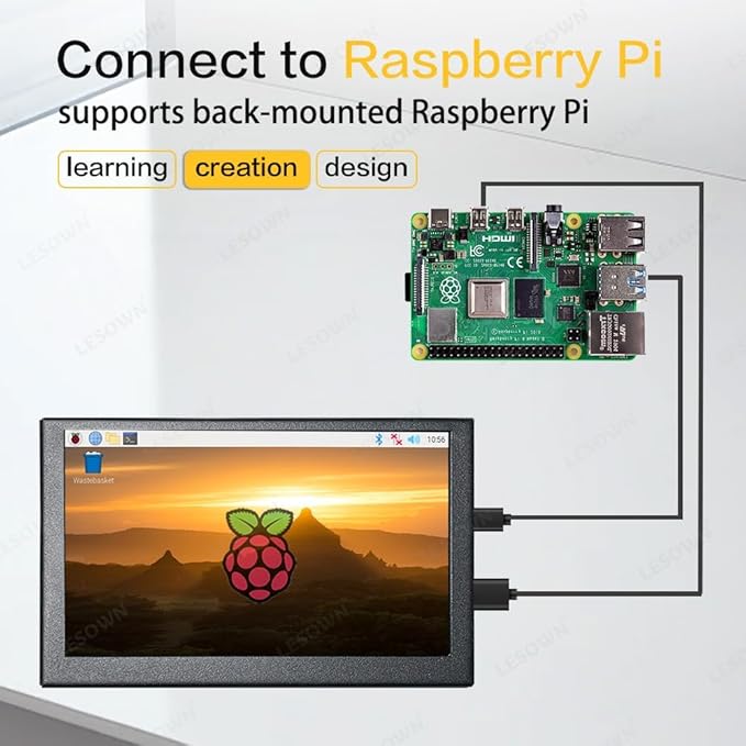 5 inch IPS Small Hdmi Monitor VESA Metal Shell 800x480 mini LCD Screen Portable Display Monitor