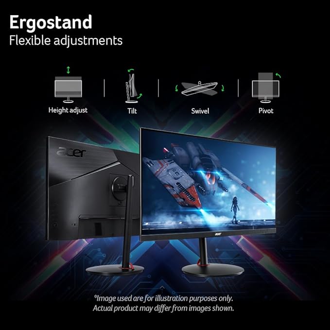 Acer Nitro 27 WQHD 2560 x 1440 PC Gaming IPS Monitor | AMD FreeSync Premium Up to 180Hz Refresh 0.5ms DCI-P3 95% 1 Display Port 1.2 &amp 2 HDMI 2.0 XV271U M3bmiiprxBlack (Renewed)