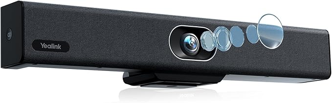Yealink UVC34 Conference Room Camera Teams Certified 4K 120°FoV 8 Microphone Arrays 5W High Fidelity Speaker Auto Framing Speaker Tracking AI Face Enhancement