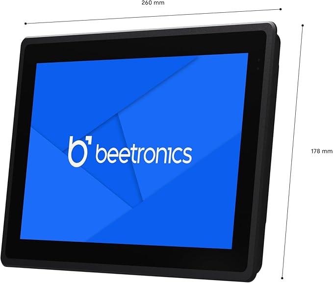 Beetronics 10 Inch High Brightness Touchscreen Monitor | Full HD 1080p | IP66 Waterproof &amp Dustproof | Industrial Sunlight Readable Outdoor Display for PC Mac Linux | 10HB9M/U1
