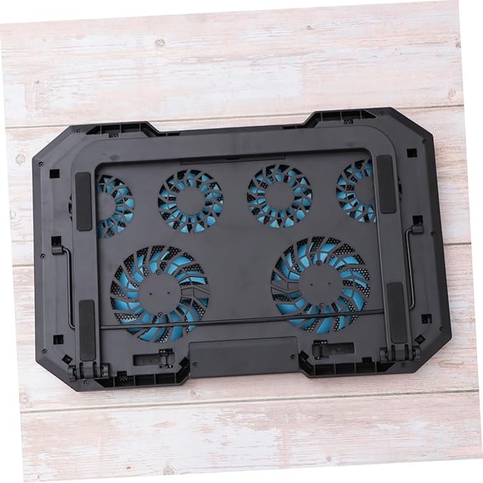 Adjustable Laptop Cooling Pad with Fans and Dual USB Ports RGB LED Light Effects Iron Hollow Shell for Efficient Heat Dissipation Suitable for Laptops Up to Silent Portable Cooler