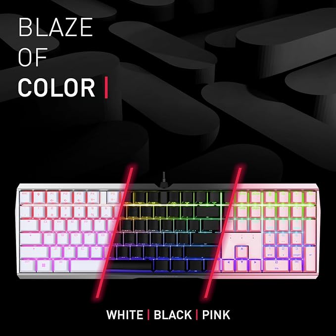 Cherry MX Board 3.0 S Wired Gamer Mechanical Keyboard with Aluminum Housing - MX Brown Switches (Slight Clicky) for Gaming and Office - Customizable RGB Backlighting - Full Size - Black (Renewed)