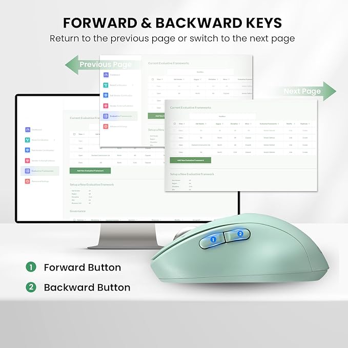 Wireless Bluetooth Mouse for LaptopUSB+BT×2Quiet Ergo Computer MousesMetal 4-Way Super Scrolling± 3200 DPIRechargeable10 ButtonPlug&ampPlayMulti Device Cordless Mice for iPadTabletMacPC(Gr