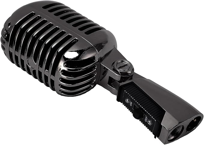 CCYLEZ Professional Dynamic Microphone with Cardioid Pickup Pattern and Noise Reduction for Studio and Live Performances Stage Karaoke Singing Heavy Duty Zinc Alloy Design (Gunmetal Grey)