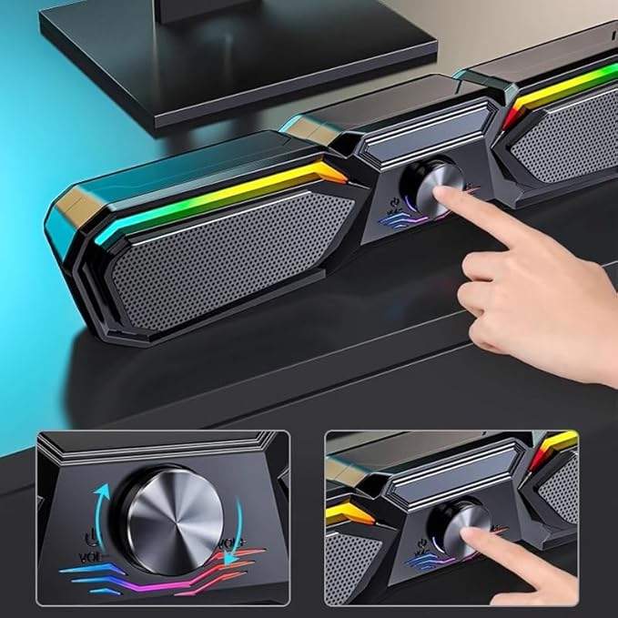 Computer Audio Desktop Home Laptop Wired Long Small Speaker Heavy Subwoofer