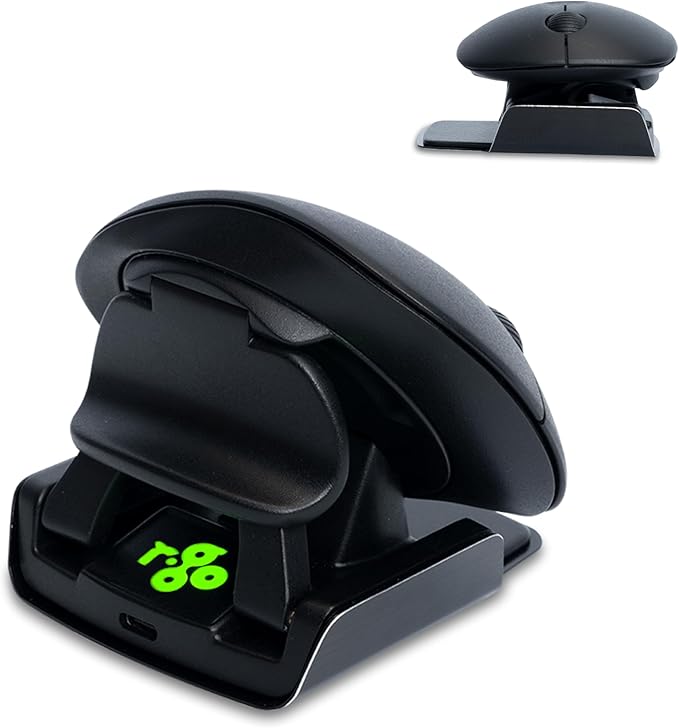R-Go Twister Ambidextrous Mouse Foldable design Ergonomic vertical With Break Software Duo connection(Bluetooth&ampusb C) Silent Click Prevents Tennis Elbow/RSI For Windows/Mac Black