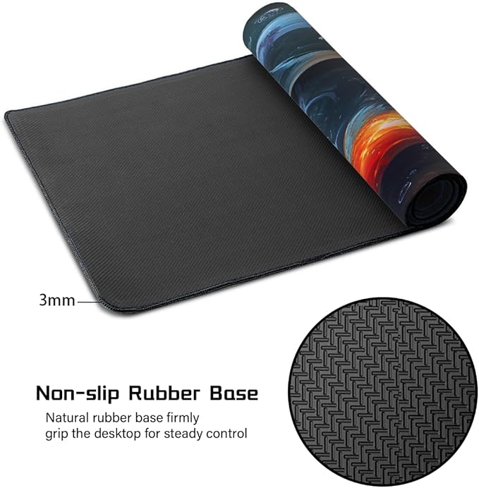 Red White Fish Large Mouse Pad Gaming Mousepad Desk Mat for Desktop Computer Keyboard Waterproof Mouse Mat Desk Pad with Non-Slip Base for Game School Office Home 35.4 x 15.7