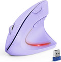 TECKNET Ergonomic Mouse Wireless Bluetooth Vertical Mouse 4800 DPI Optical Tracking 6 Adjustable DPI Quiet Clicks 2.4GHz with USB A Receiver 12 Months Battery 6 Buttons Wide Compatibility