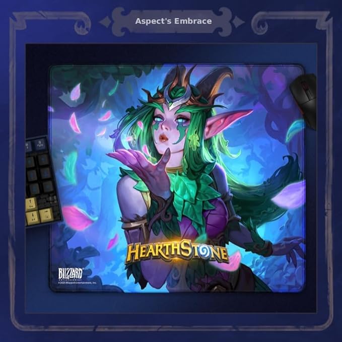 Blizzard Hearthstone Large Game Mouse Pad Apply to Gamer Office &amp Home Non-slip rubber base XL Desk Mat with Stitched Edge Easy to Clean 17.7*15.7Inch