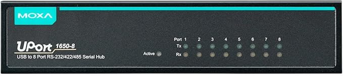 MOXA UPort 1650-8 - 8 Ports USB-to-Serial RS-232/422/485 Converter USB 2.0 hi-Speed 921.6Kbps 15KV ESD Protection mini DB9F-to-TB