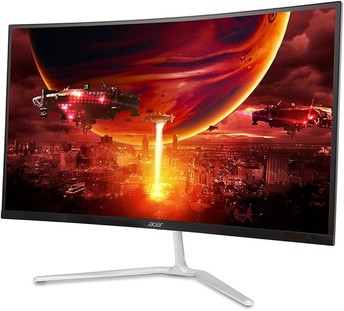 acer Nitro 27 WQHD 2560 x 1440 1500R Curved PC Gaming Monitor | AMD FreeSync Premium | 180Hz Refresh | 1ms VRB | VESA Mountable | HDR10 | 1 x Display Port 1.2 &amp 2 x HDMI 2.0 | EDA270U Pbmiipx