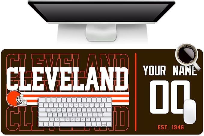 ANTKING Cleveland Mouse Pad Custom Name and Number Desk Pad for Men Women Youth Gifts