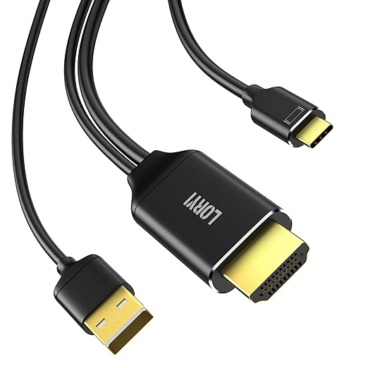 HDMI to USB-C Cable Xreal Air AR 4K@60Hz 6.6ft HDMI to Type-CUSB Powered Hdmi to USB-C Adapter Compatible for Mobile MonitorNreal Air Xreal AR Rokid air Switch Steam Deck