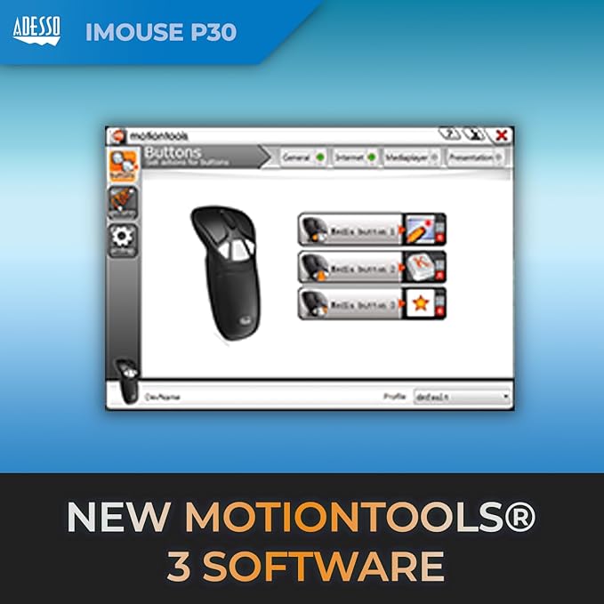 Adesso iMouse P30 Air Mouse GO Plus USB Wireless Cursor Controler for TV Projector Security Camera CCTV Desktop Laptop Presentation Clicker with Charging Stand