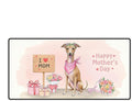 Happy Mother's Day Italian Greyhound Love Dog Mom Heart Flower Desk Mat Full Keyboard Mouse Pad Greyhound Dog Lover Large Mousepad 12004