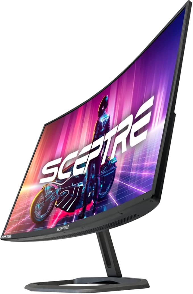 Sceptre Curved 32-Inch Gaming Monitor 1920 × 1080 Up to 240+Hz 1ms 110% sRGB AMD FreeSync Premium Built-in Speakers HDMI DisplayPort Machine Black (C325B-FWD240 Series)